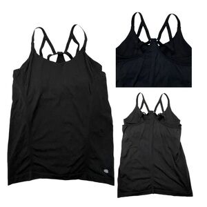 Athleta Energy Crush Racer Back Crisscross Straps Black Tank Top Women’s Medium